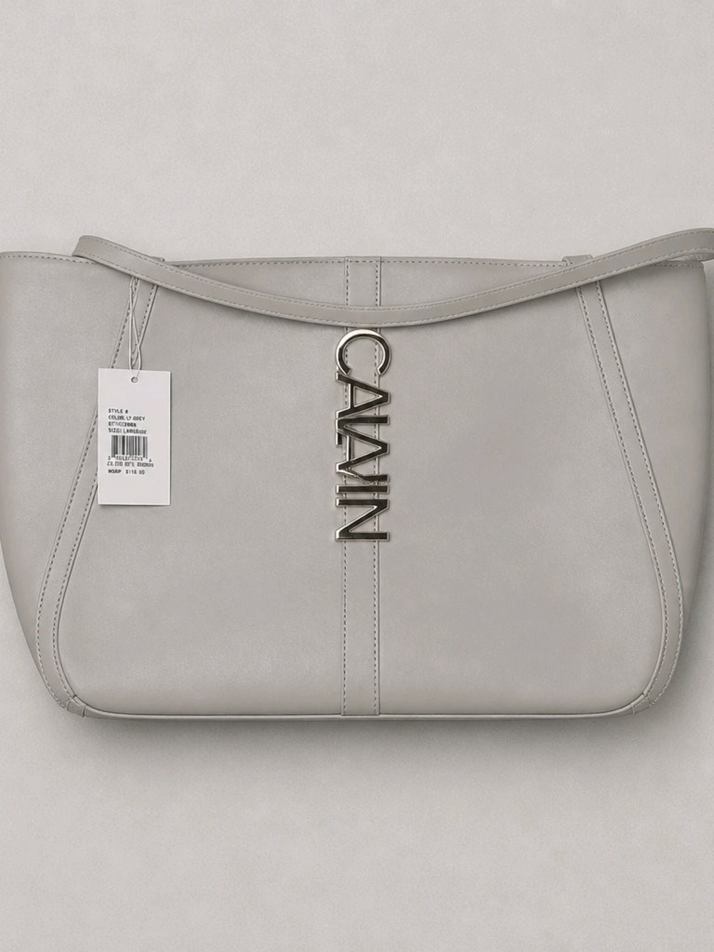 Cavalli Class White Shoulder Bag with Vertical Logo Charm NWT